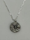 Vintage 'Small Silver Grooved CC' Necklace