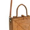 Rosie Square Rattan Crossbody Bag